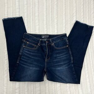 Dark wash Rough edge jeans